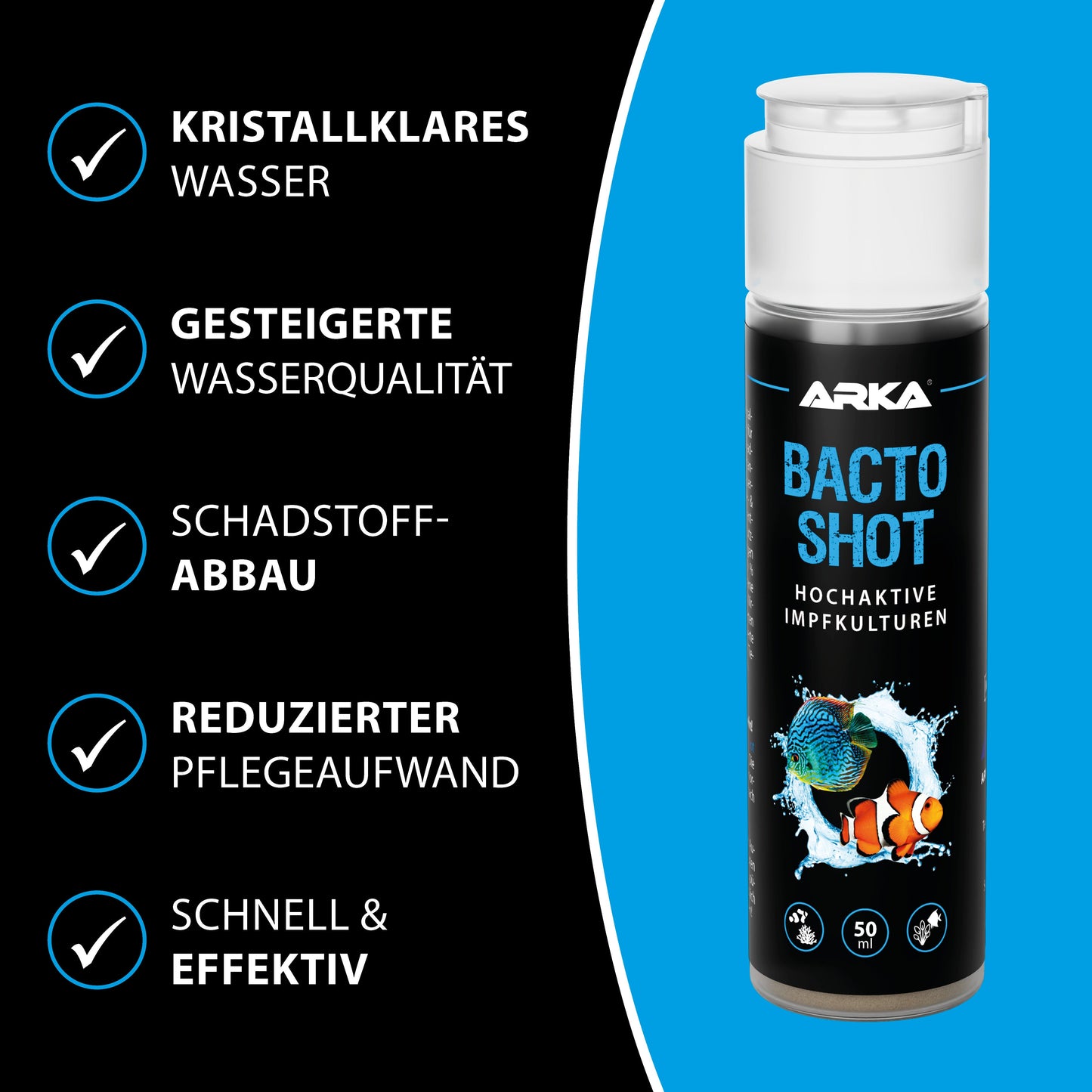 ARKA Bacto Shot Anwendung für Süß- & Meerwasseraquarien