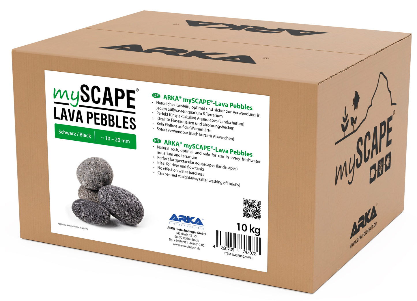 Lava Pebbles für Süßwasseraquarien – ARKA myScape Rocks