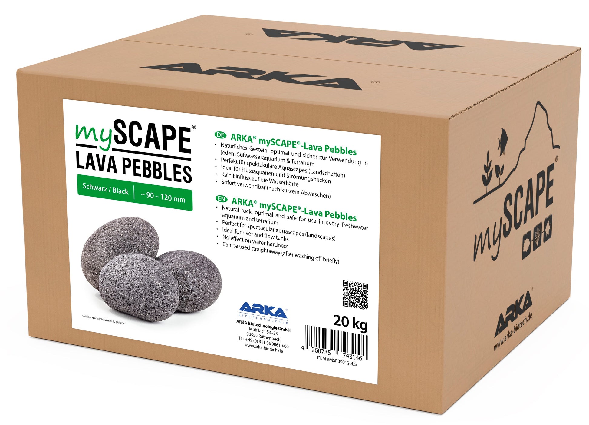 Wasserneutrale Lava Pebbles – ARKA myScape Rocks
